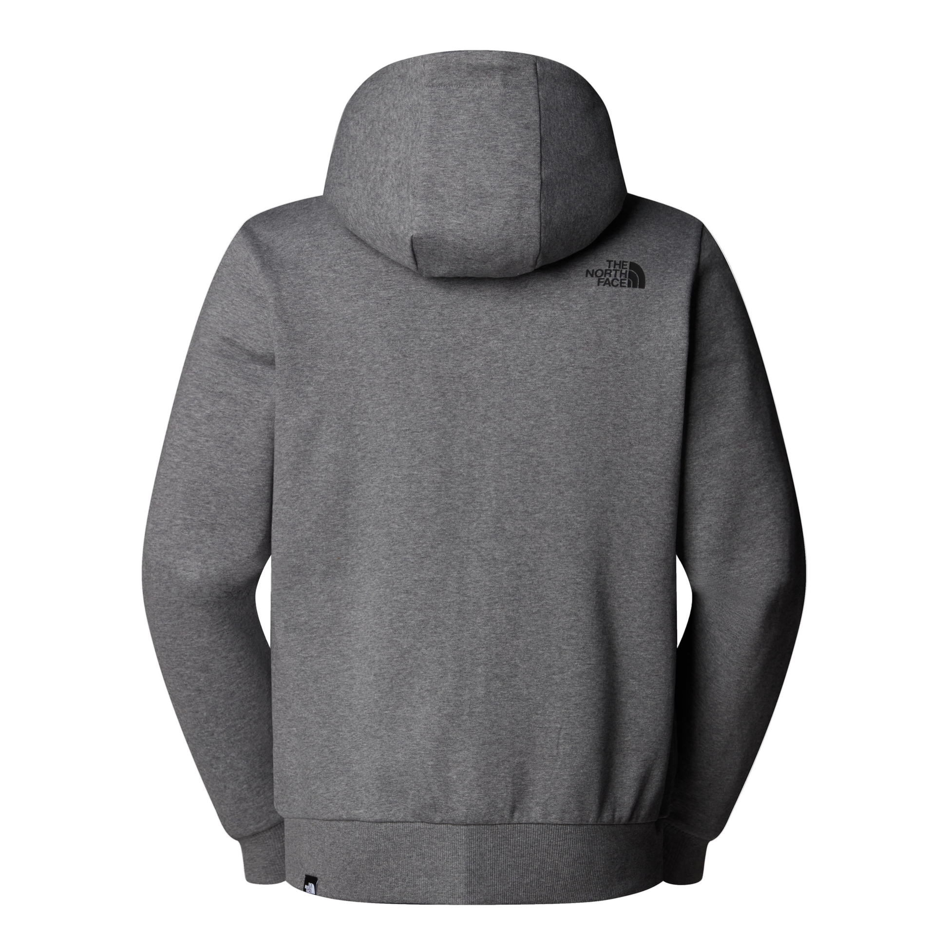 Casaco com carapuço para homem The North Face Simple Dome Full Zip em TNF Medium Grey Heather. Foto da parte de trás.