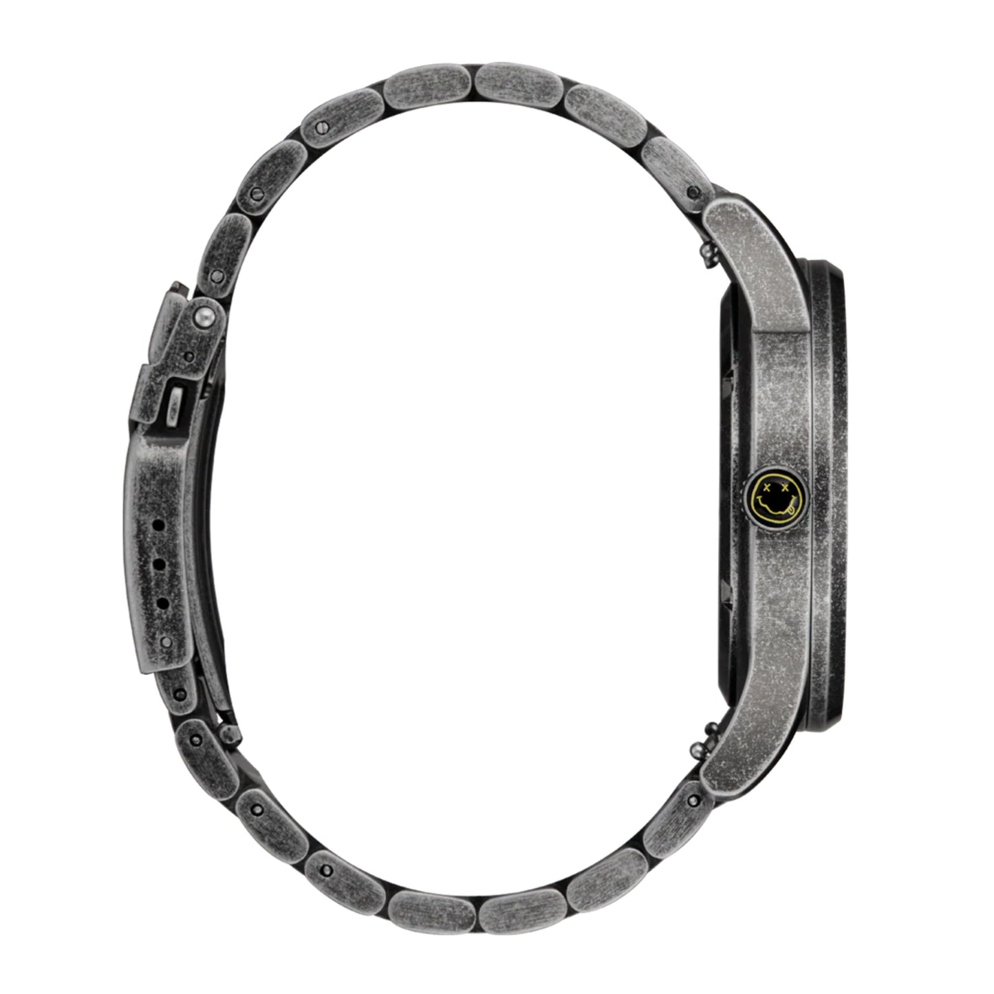 Relógio unissexo Nixon x Nirvana Sentry Wobble em Yellow Nirvana Smiley