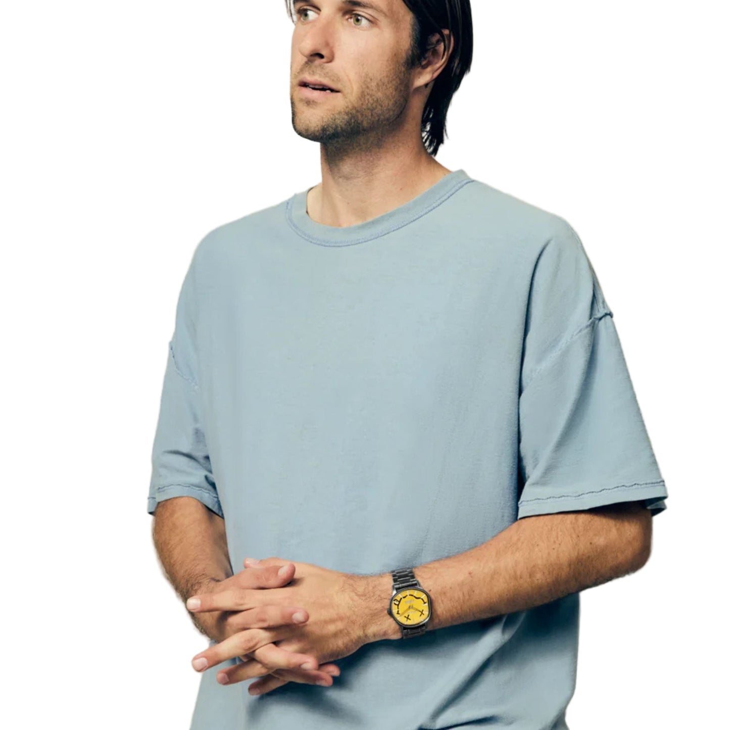 Relógio unissexo Nixon x Nirvana Sentry Wobble em Yellow Nirvana Smiley