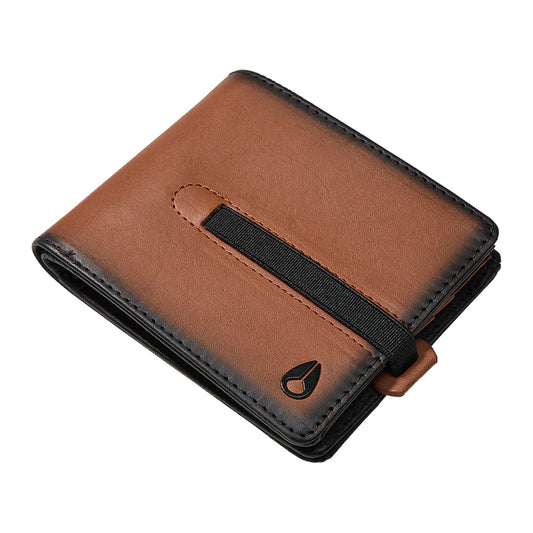 Nixon Spire II Bi-Fold Wallet Tan. Foto da parte da frente.