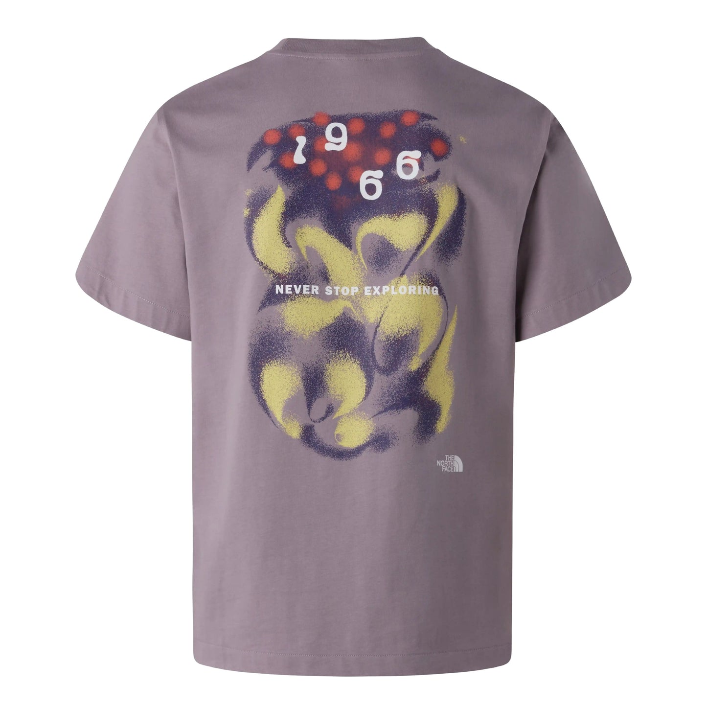T-Shirt de manga curta para homem The North Face 1966 Motion Relaxed Graphic em Cinza Transcendent. Foto da parte de trás.