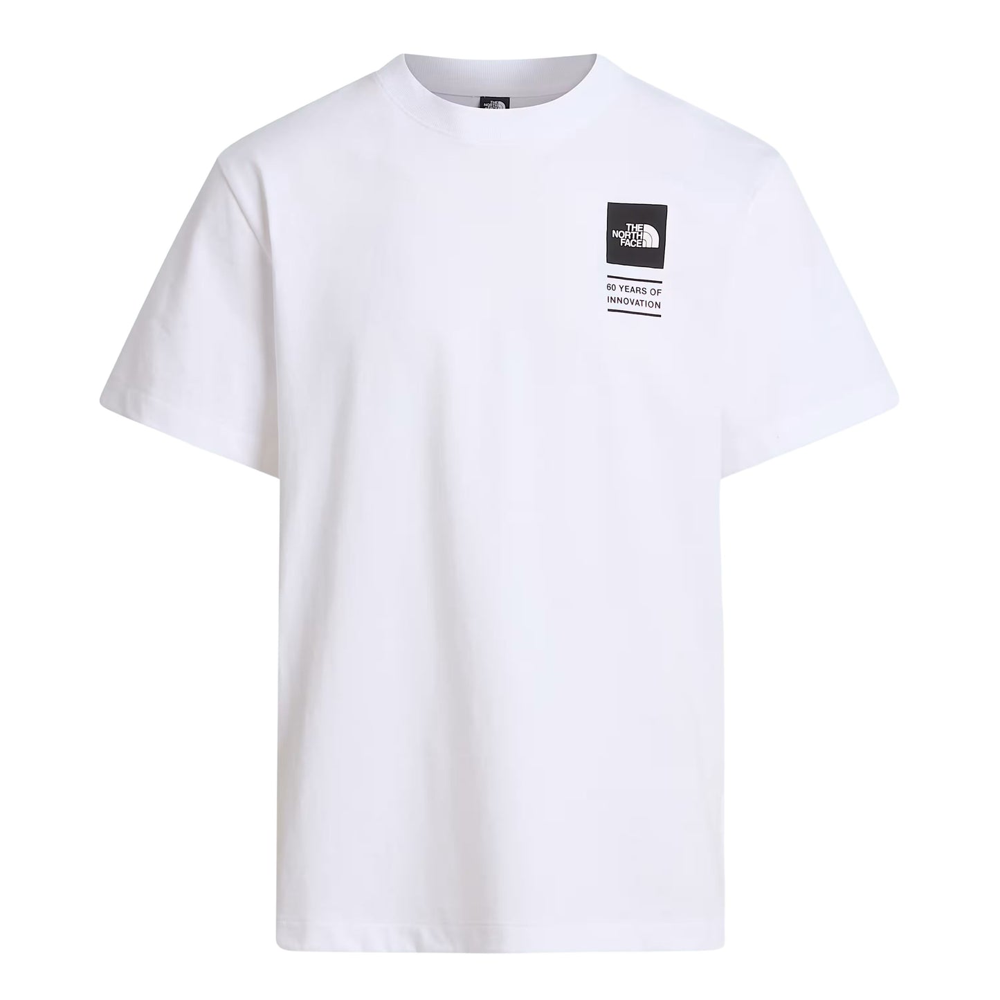 T-shirt de manga curta para homem The North Face Base Camp Duffel Celebration Relaxed em Branco TNF. Foto da parte da frente.