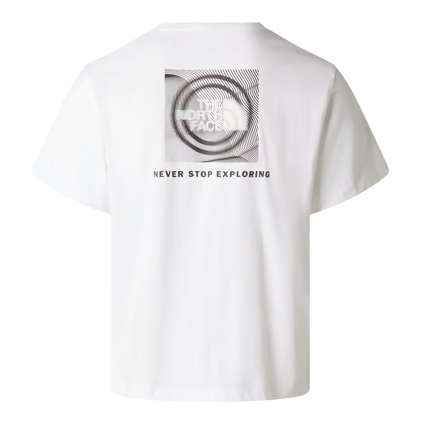 T-Shirt de manga curta para homem The North Face Box NSE Energy Regular em Branco TNF. Foto da parte de trás.