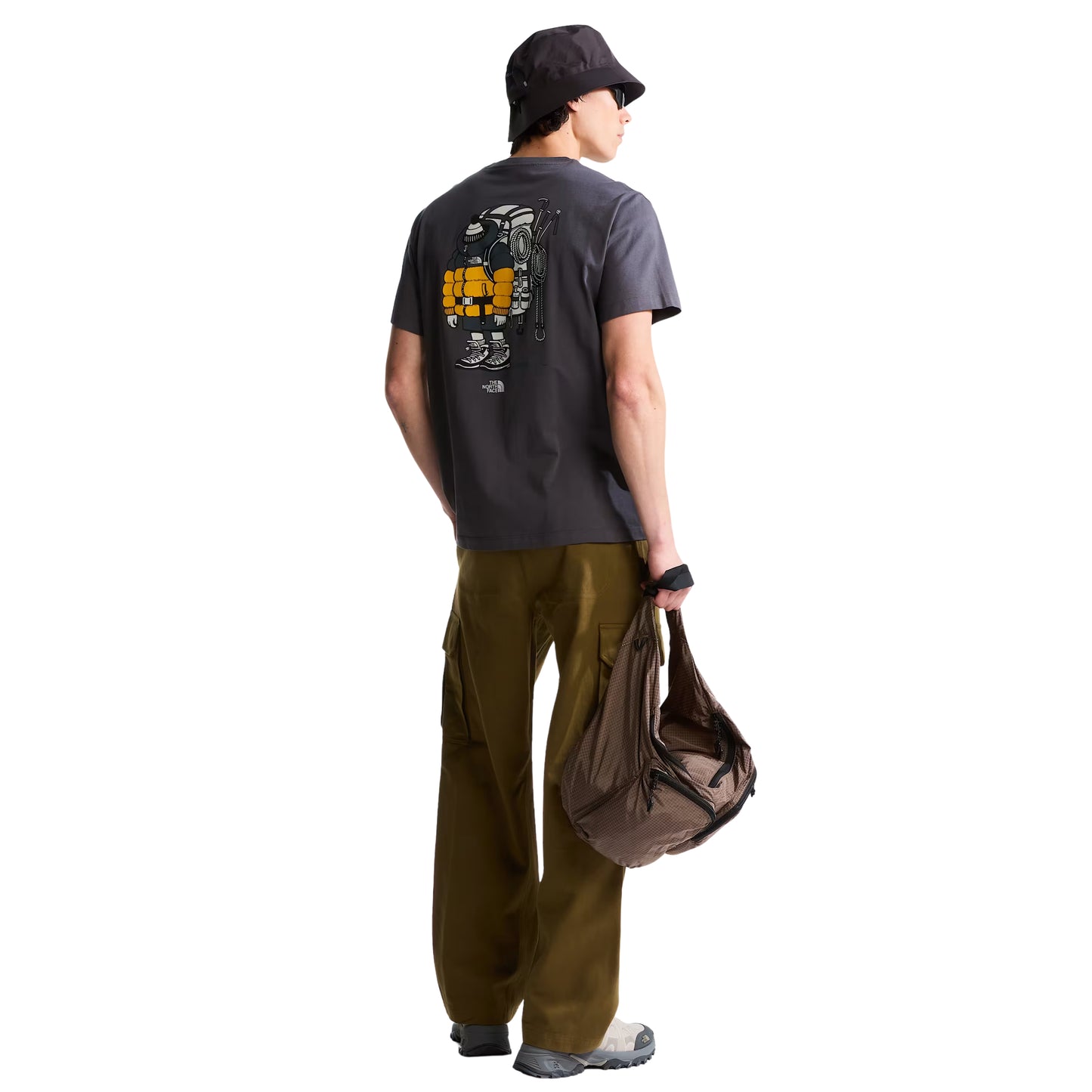 The North Face Unisex Gear Up Get Out Relaxed S/S T-shirt Graphic Anthracite Grey