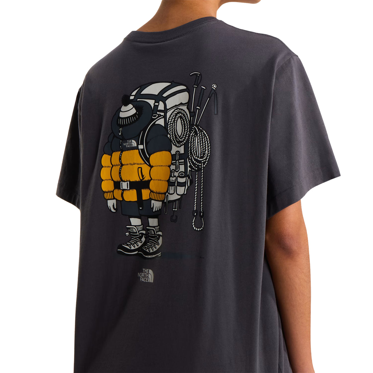 The North Face Unisex Gear Up Get Out Relaxed S/S T-shirt Graphic Anthracite Grey