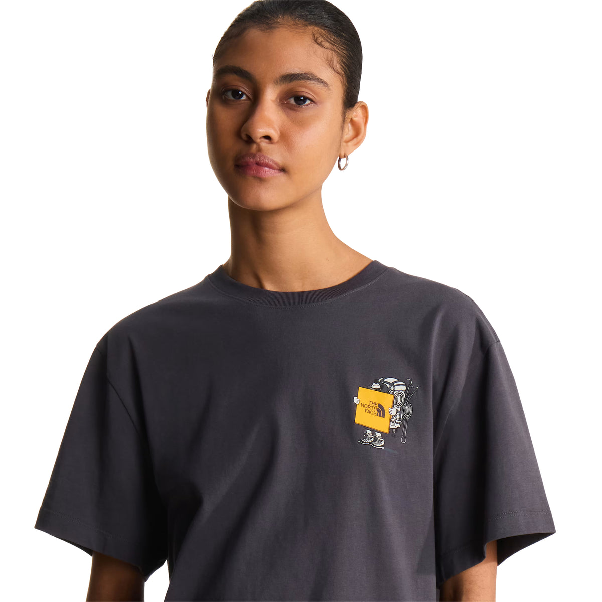 The North Face Unisex Gear Up Get Out Relaxed S/S T-shirt Graphic Anthracite Grey