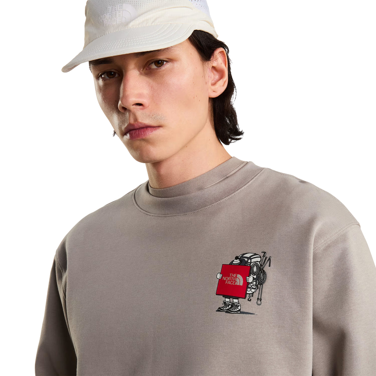 Sweatshirt unissexo The North Face Gear Up Get Out Relaxed Crew em Stone Slab