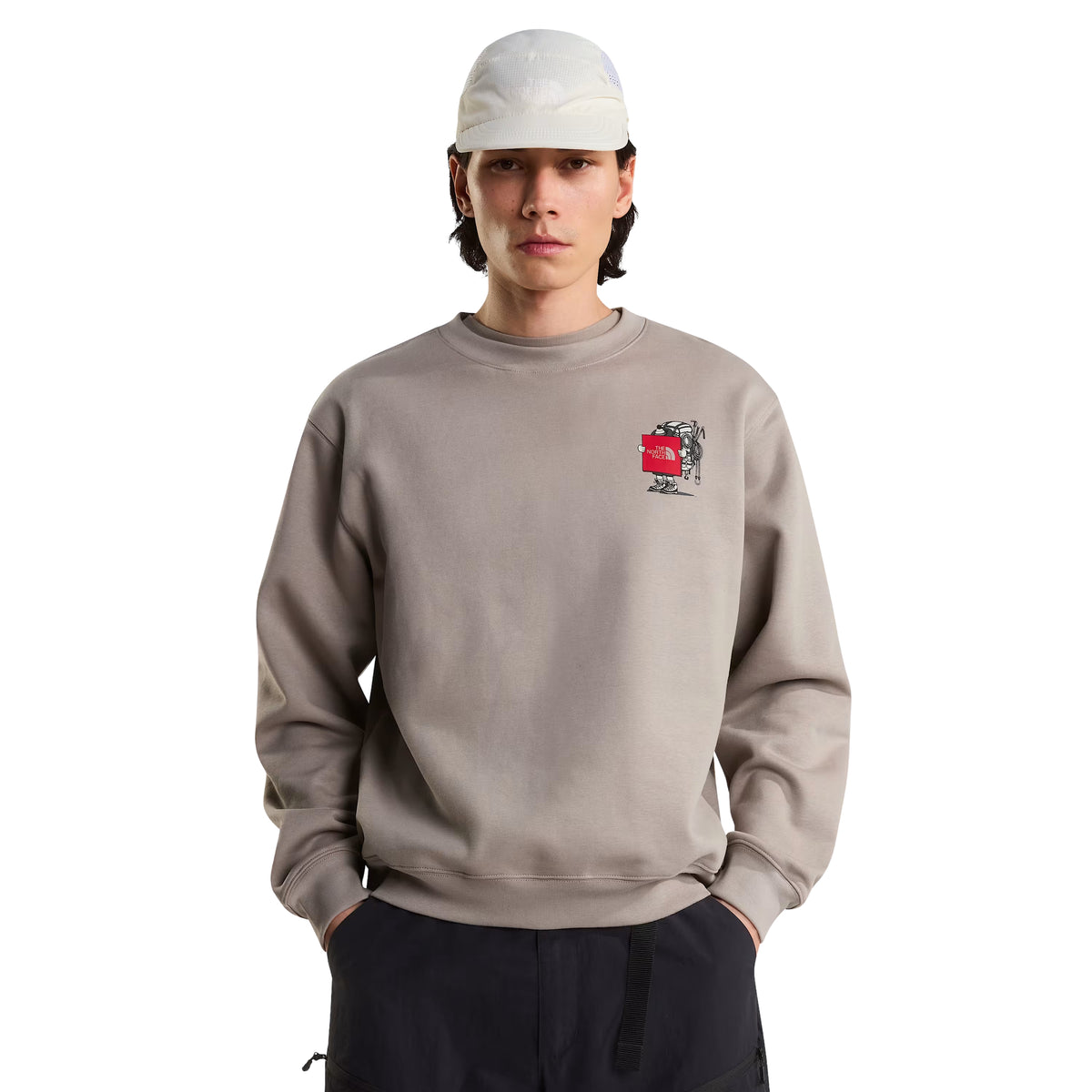 Sweatshirt unissexo The North Face Gear Up Get Out Relaxed Crew em Stone Slab