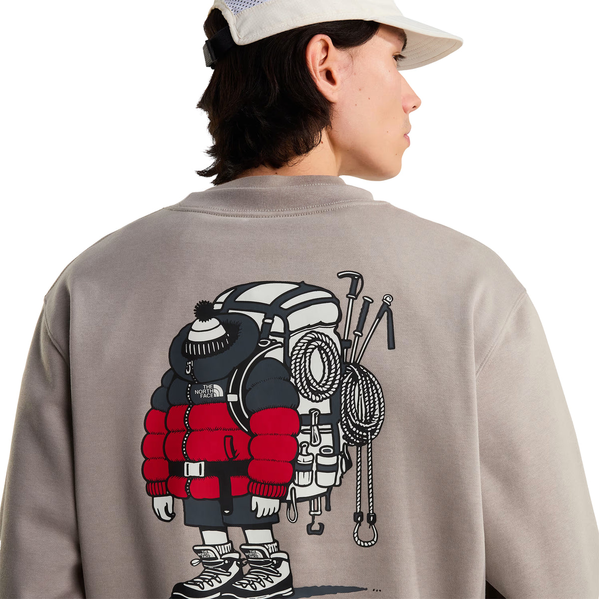 Sweatshirt unissexo The North Face Gear Up Get Out Relaxed Crew em Stone Slab