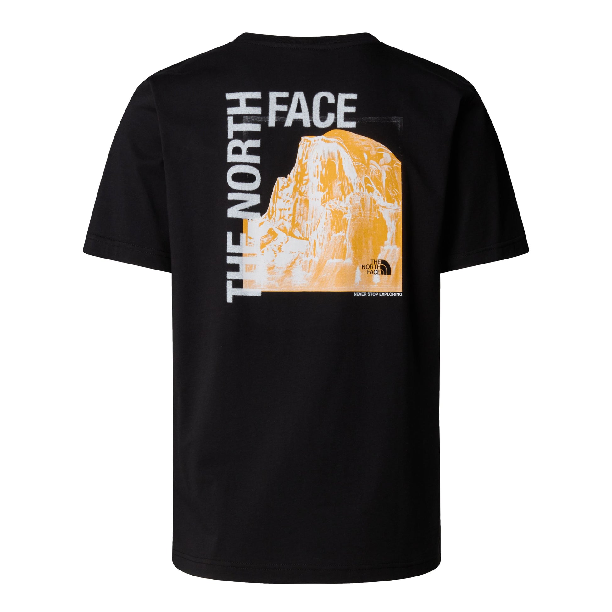 T-Shirt de manga curta para homem The North Face Half Dome Photo em TNF Black. Foto da parte de trás.