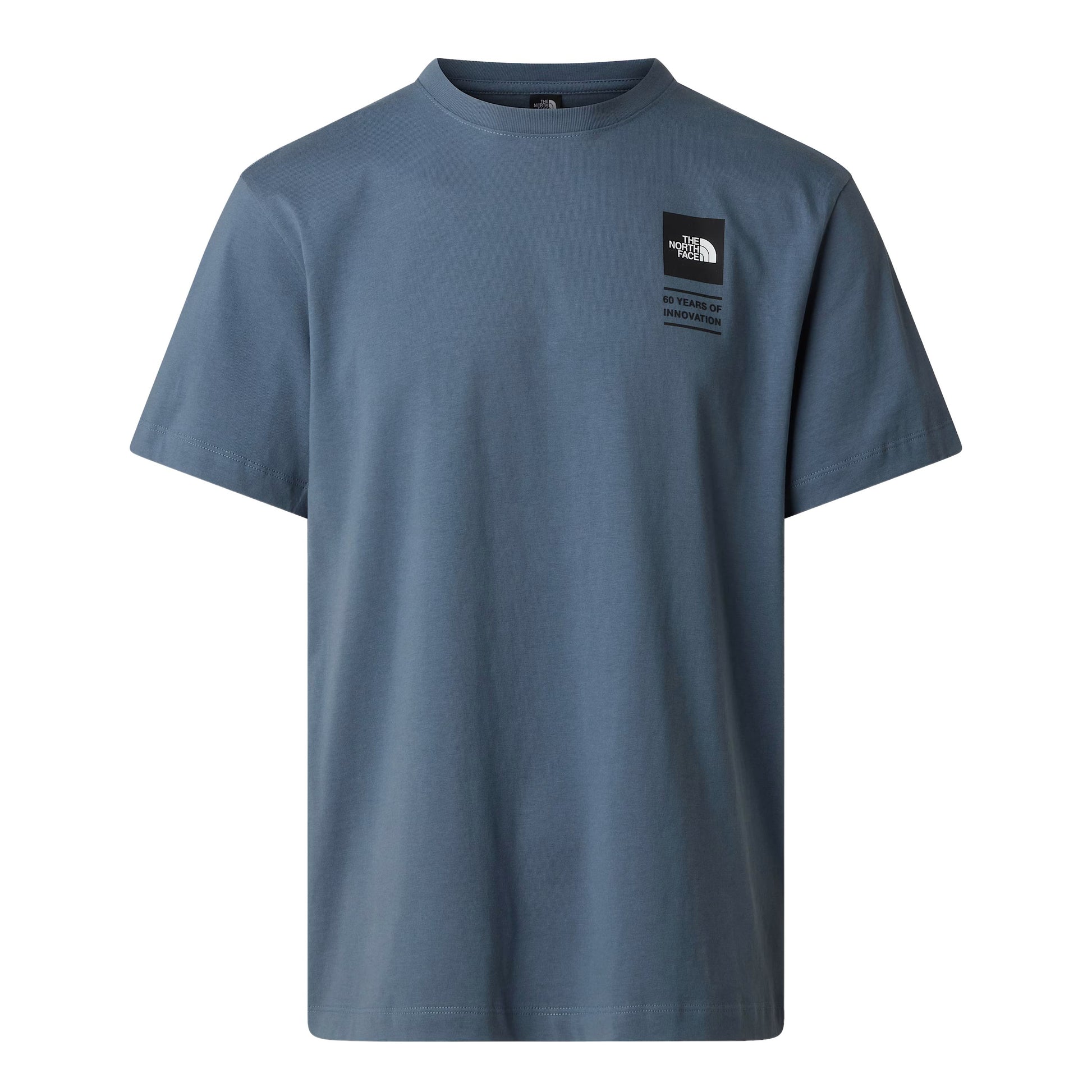 T-Shirt de manga curta para homem The North Face Icon Celebration Regular em Cinza Granite. Foto da parte da frente.