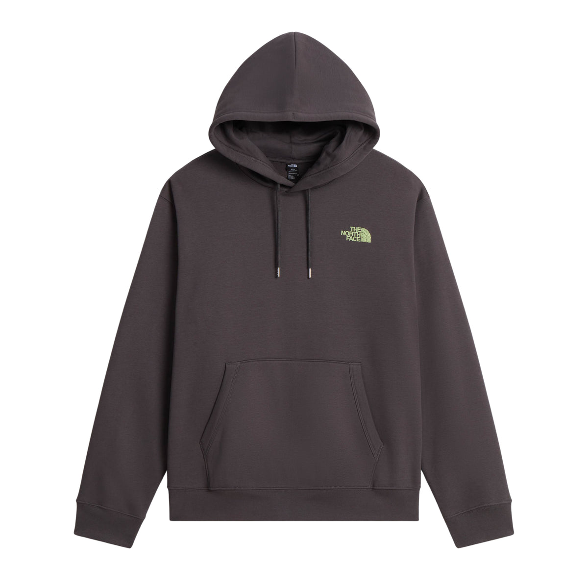 Sweat com capuz The North Face NSE Slopes em Anthracite Grey, vista frontal sem modelo com bolso canguru.