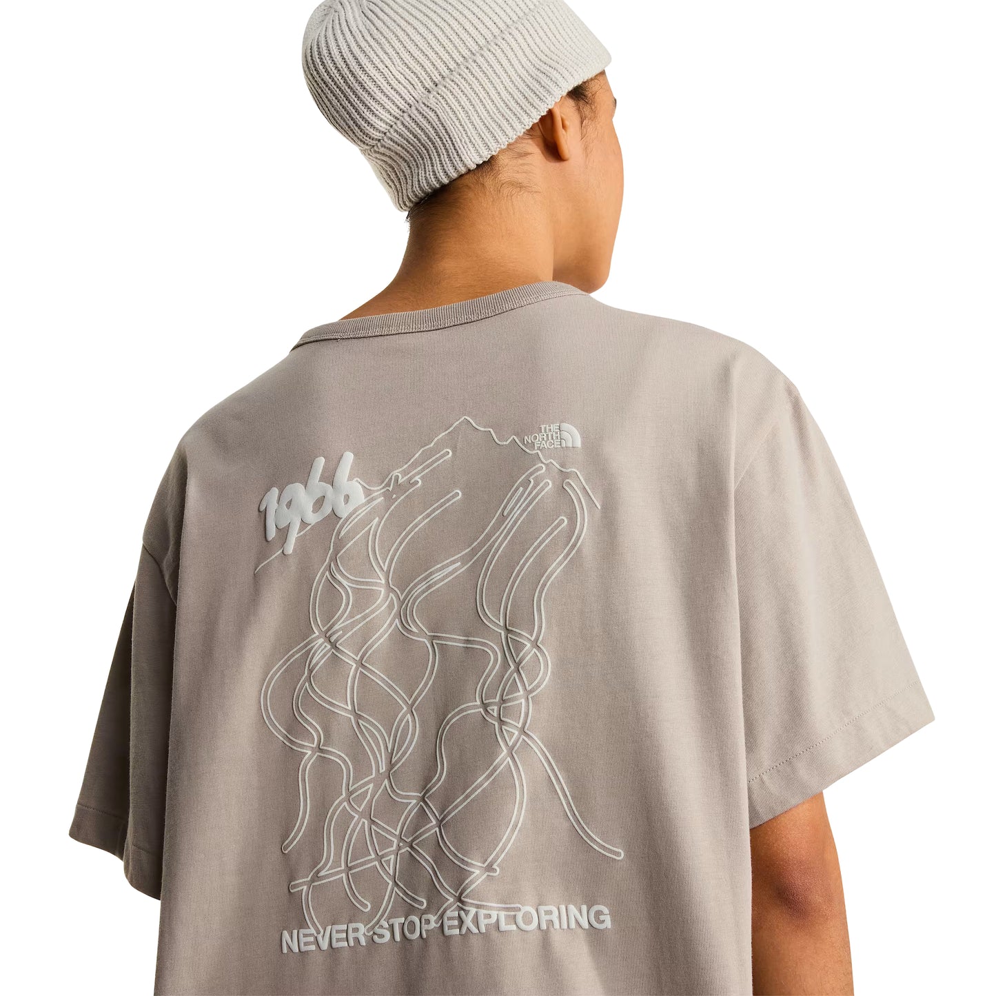 T-Shirt de manga curta unissexo The North Face NSE Slopes Relaxed em Stone Slab