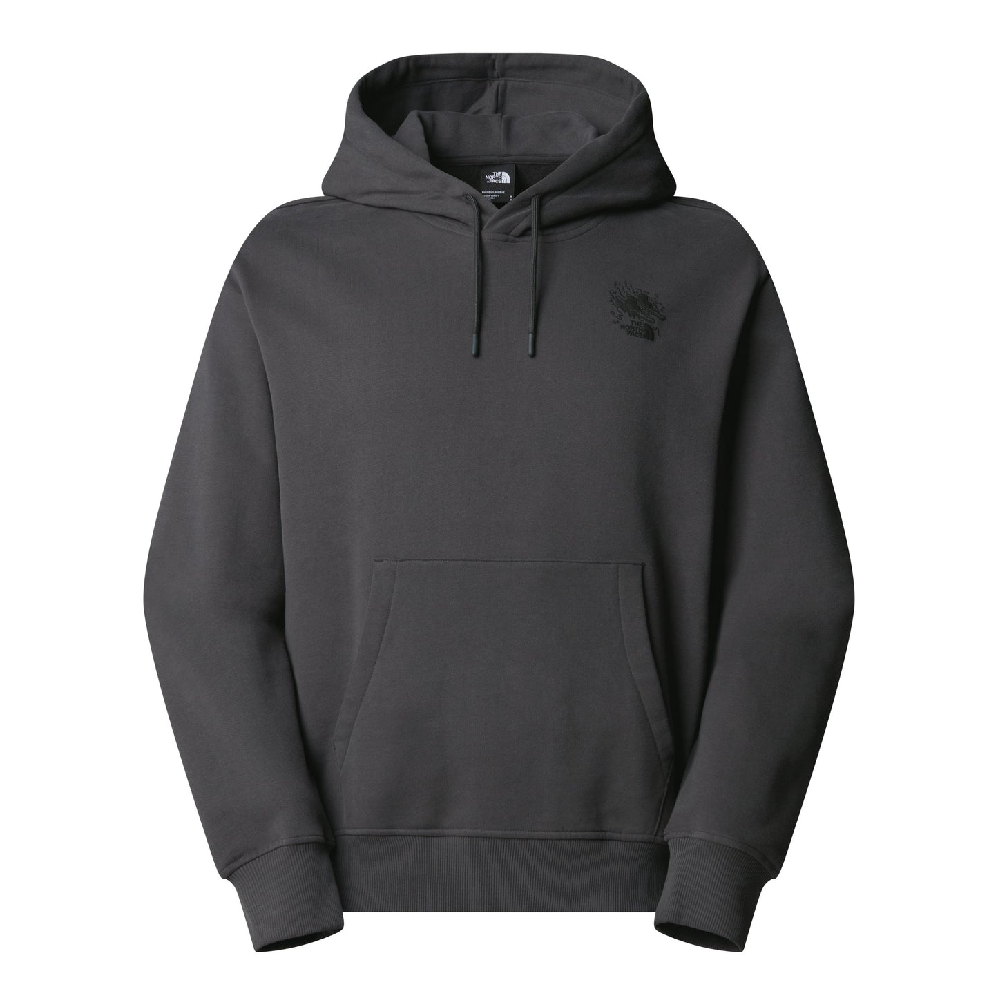 Sweat com carapuço para homem The North Face Powder Days Relaxed em Asphalt Grey. Foto da parte da frente.