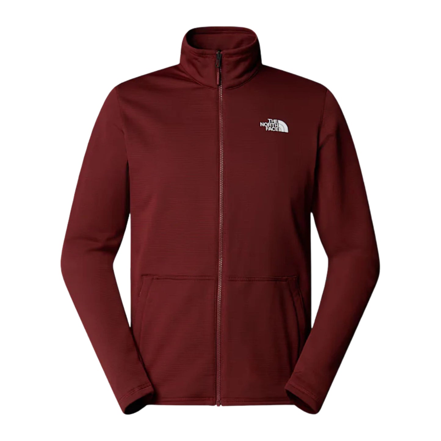Casaco com carapuço para homem The North Face Quest Triclimate em Sumac. Foto da parte da frente.