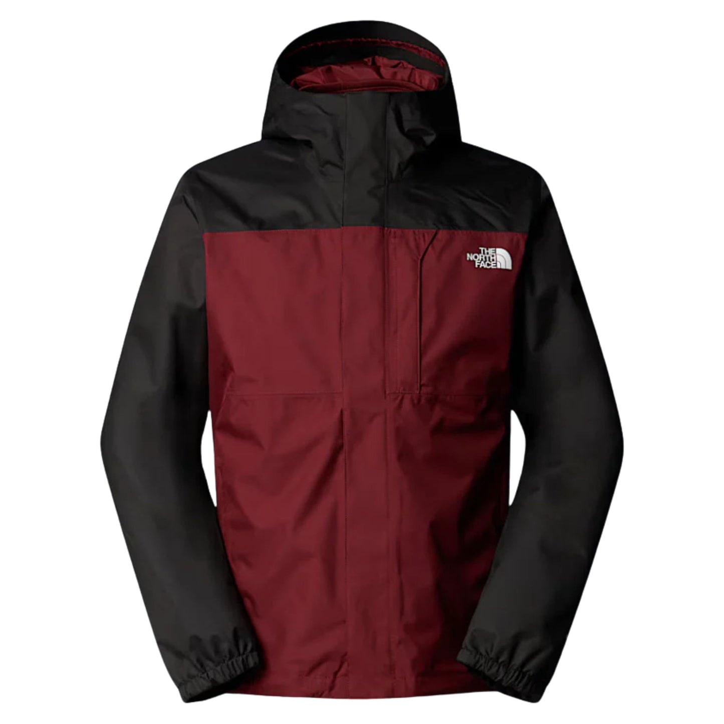 Casaco com carapuço para homem The North Face Quest Triclimate em Sumac. Foto da parte da frente.