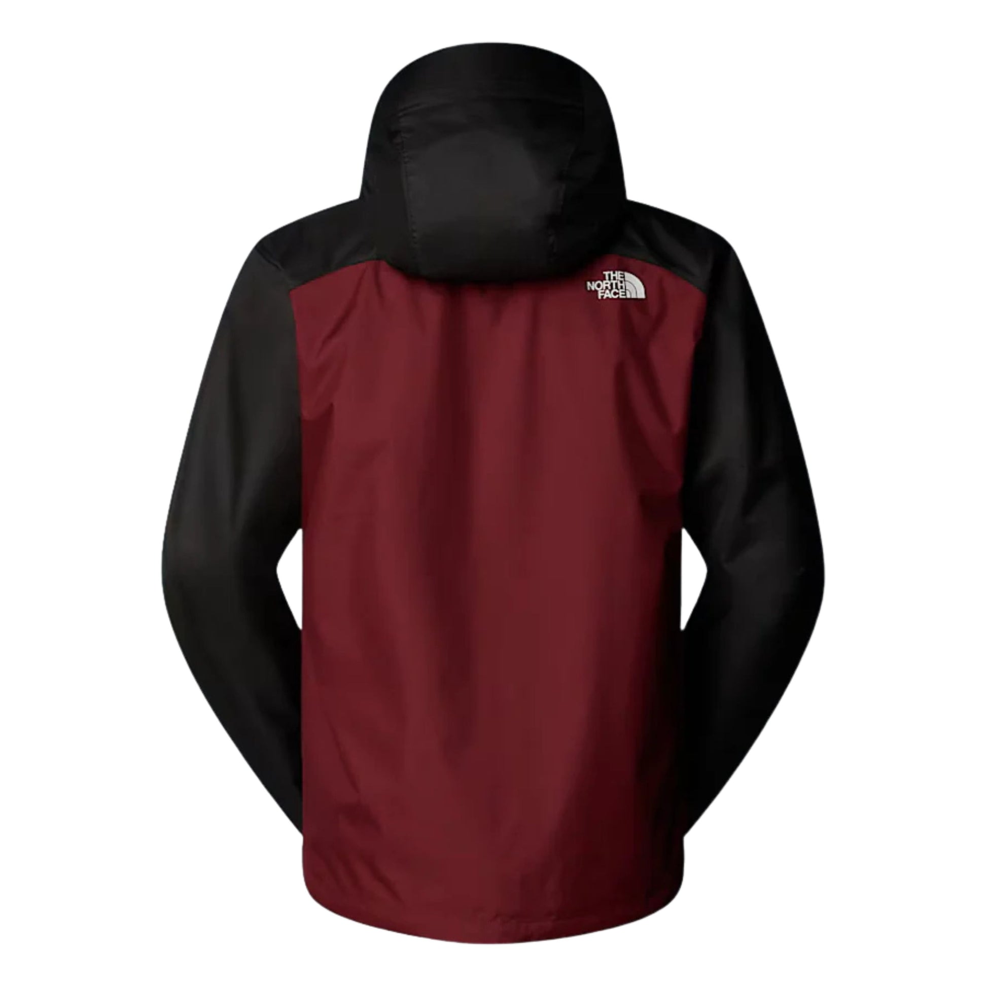 Casaco com carapuço para homem The North Face Quest Triclimate em Sumac. Foto da parte de trás.