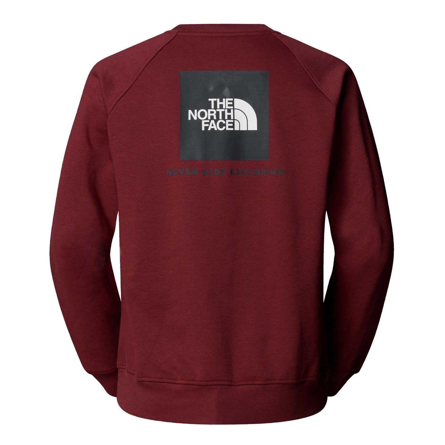 Sweat para homem The North Face Raglan Box NSE Crew em Sumac/Asphalt Grey. Foto da parte de trás.