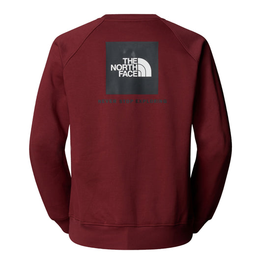 Sweat para homem The North Face Raglan Box NSE Crew em Sumac/Asphalt Grey. Foto da parte de trás.