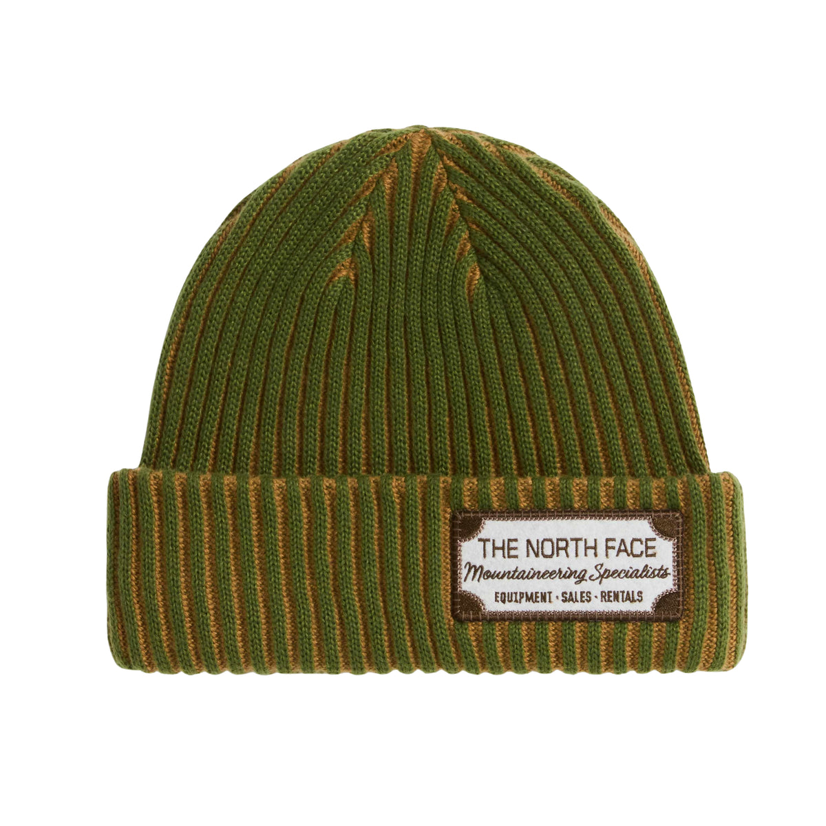 The North Face Salty Lined SE Beanie in Woodland Green/Mountaineering Patch