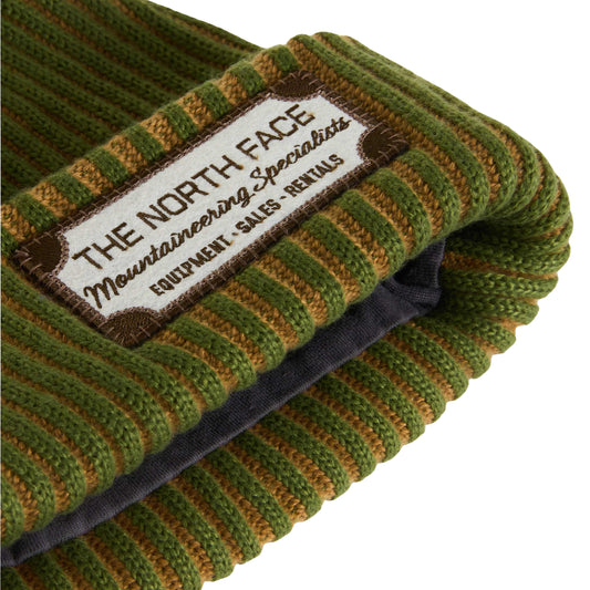 The North Face Salty Lined SE Beanie in Woodland Green/Mountaineering Patch
