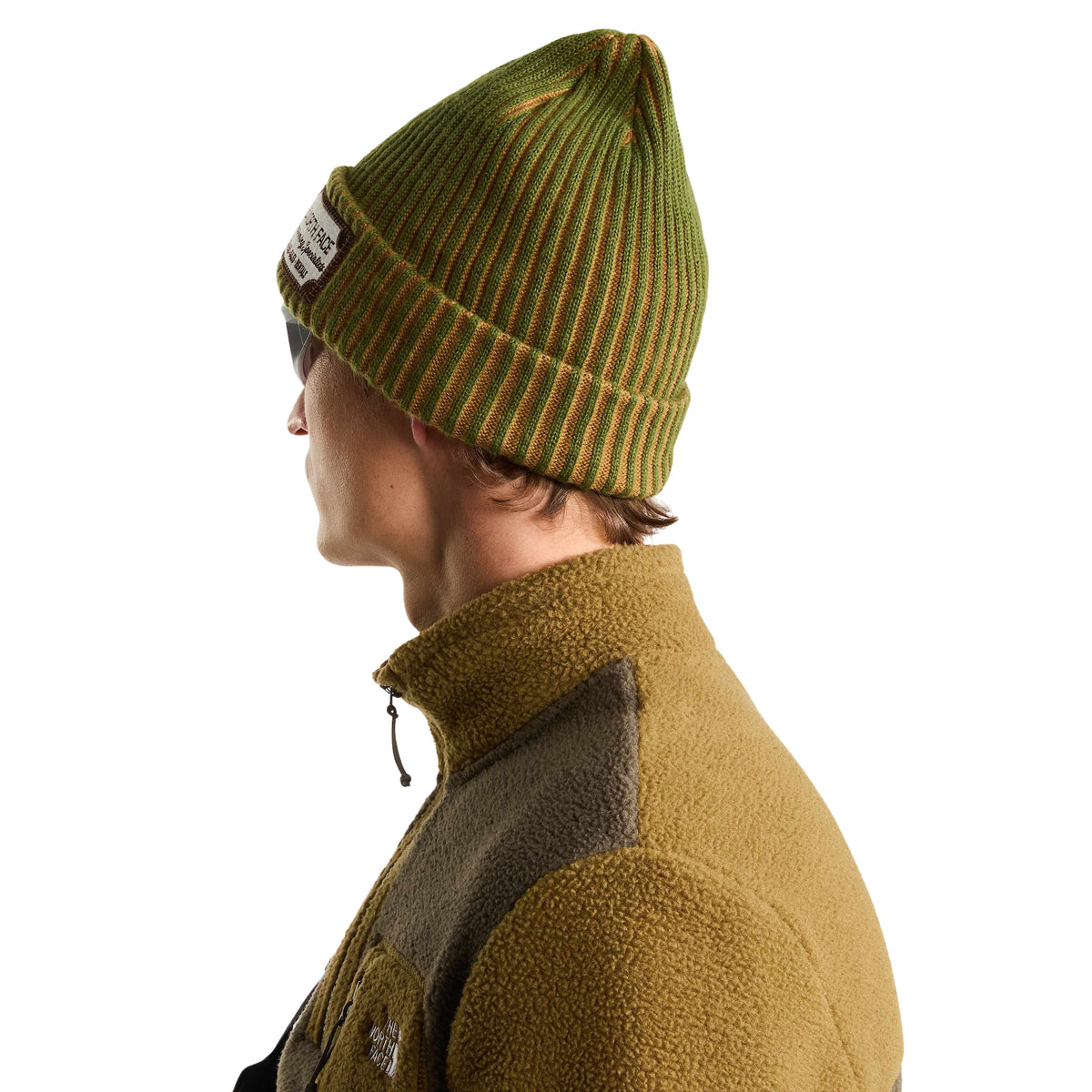 The North Face Salty Lined SE Beanie in Woodland Green/Mountaineering Patch