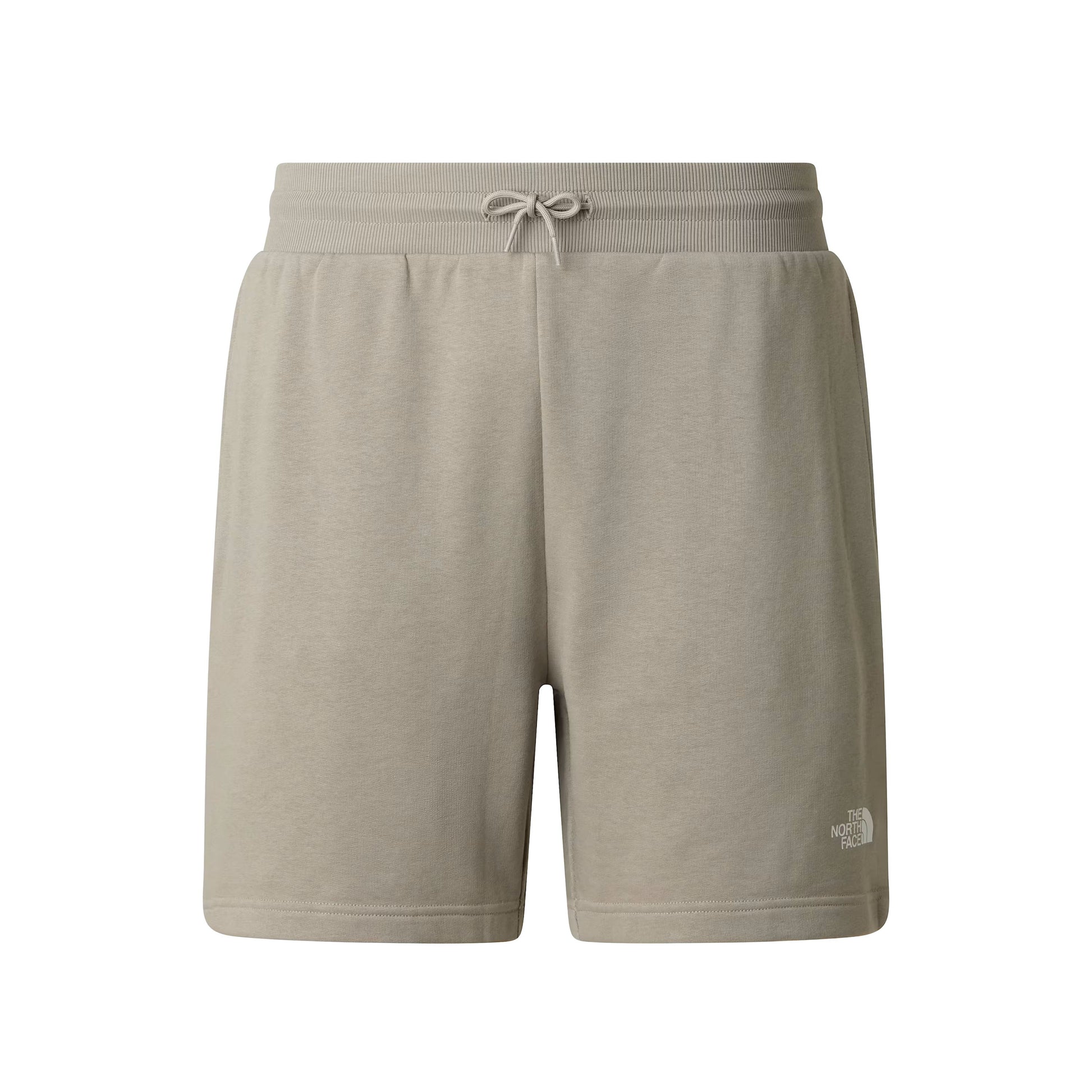 Calções para homem The North Face Simple Dome Light Regular em Stone Slab. Foto da parte da frente.