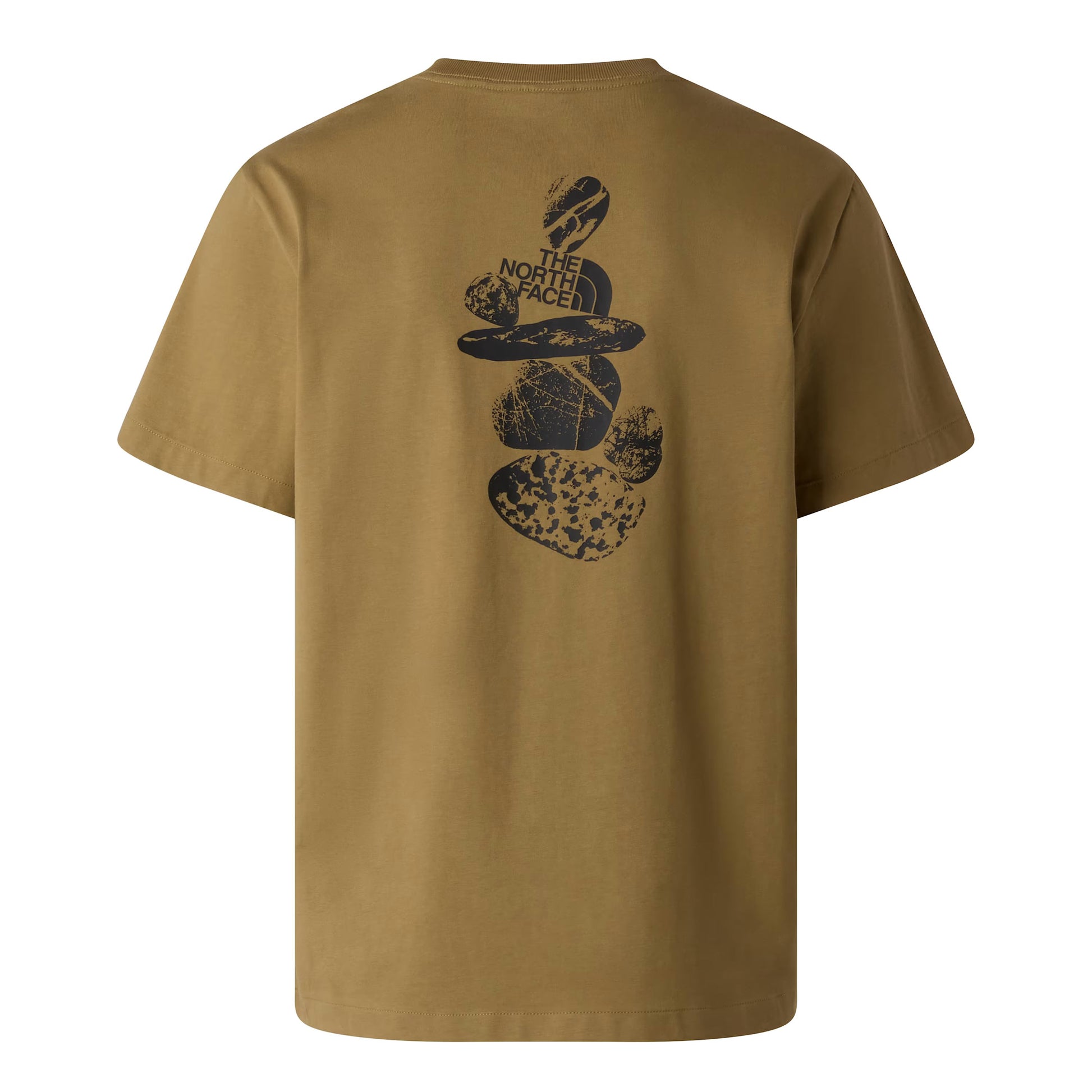 T-Shirt de manga curta para homem The North Face Stones Relaxed Graphic em Cedar. Foto da parte de trás.