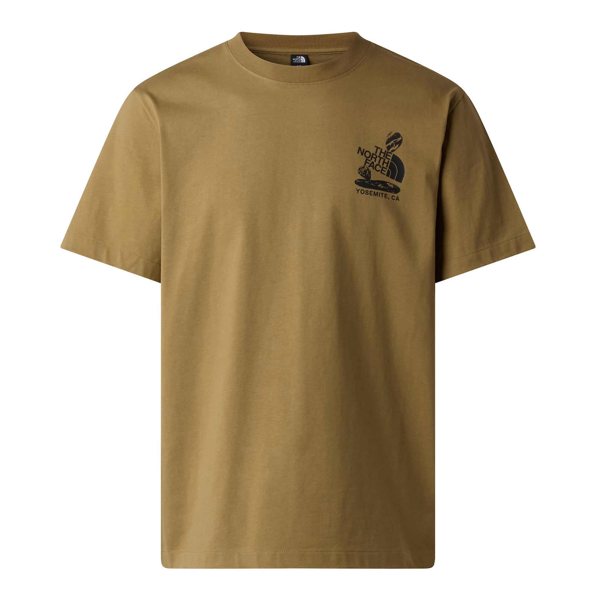 T-Shirt de manga curta para homem The North Face Stones Relaxed Graphic em Cedar. Foto da parte da frente.