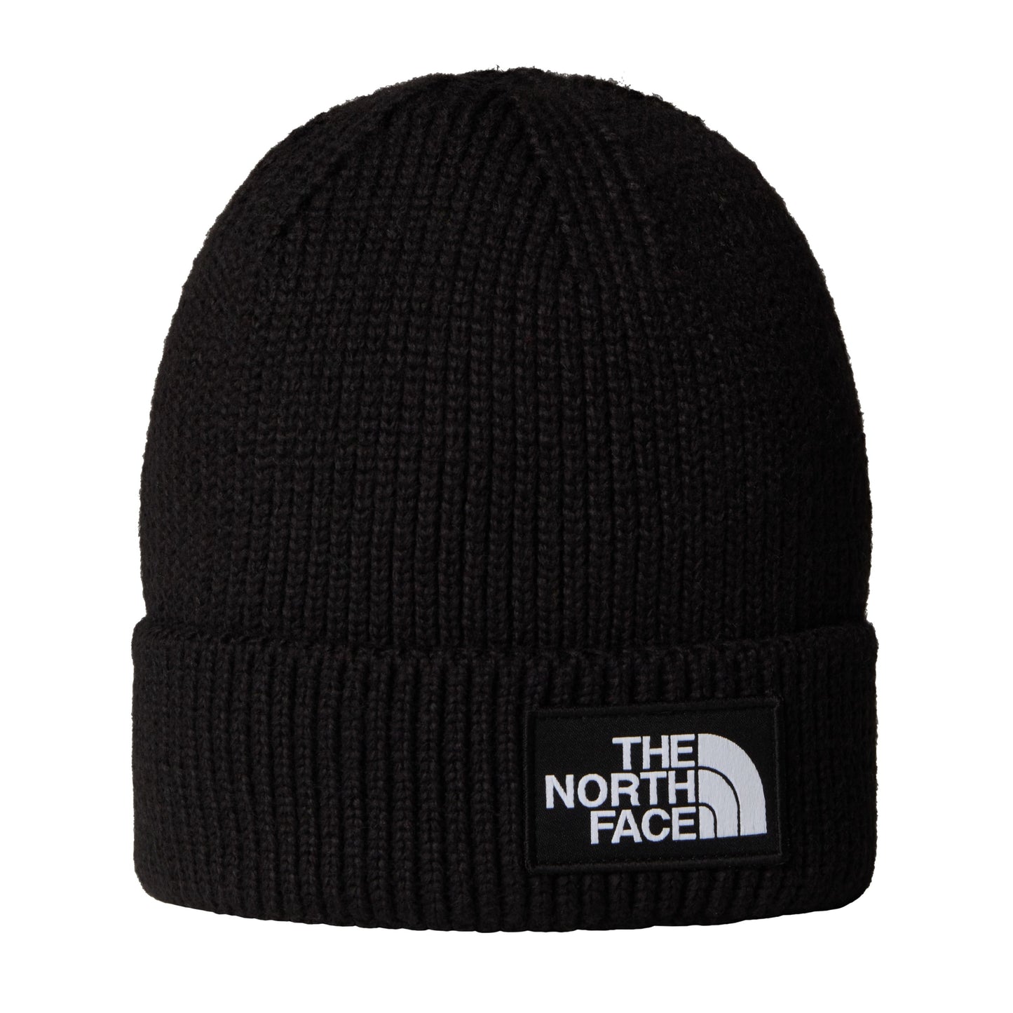 The North Face TNF Logo Box Cuffed Unisex Beanie in Black
