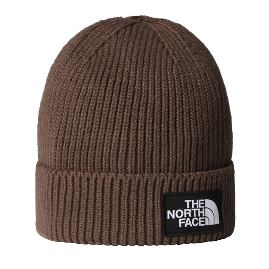 Gorro unissexo The North Face TNF Logo Box Cuffed em Smokey Brown