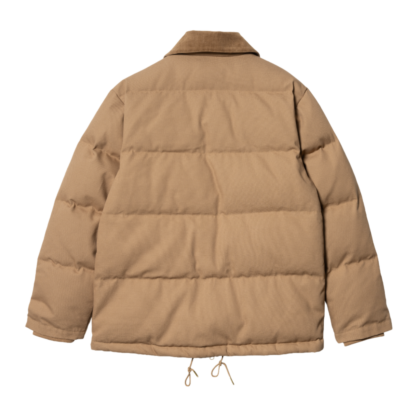 Carhartt WIP Rayley Jacket Peanut. Foto da parte de trás com golas de bombazine.