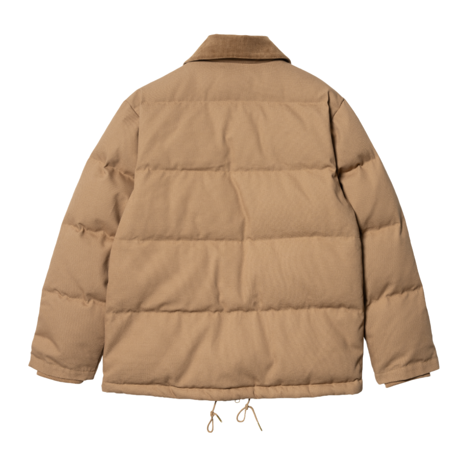 Carhartt WIP Rayley Jacket Peanut. Foto da parte de trás com golas de bombazine.