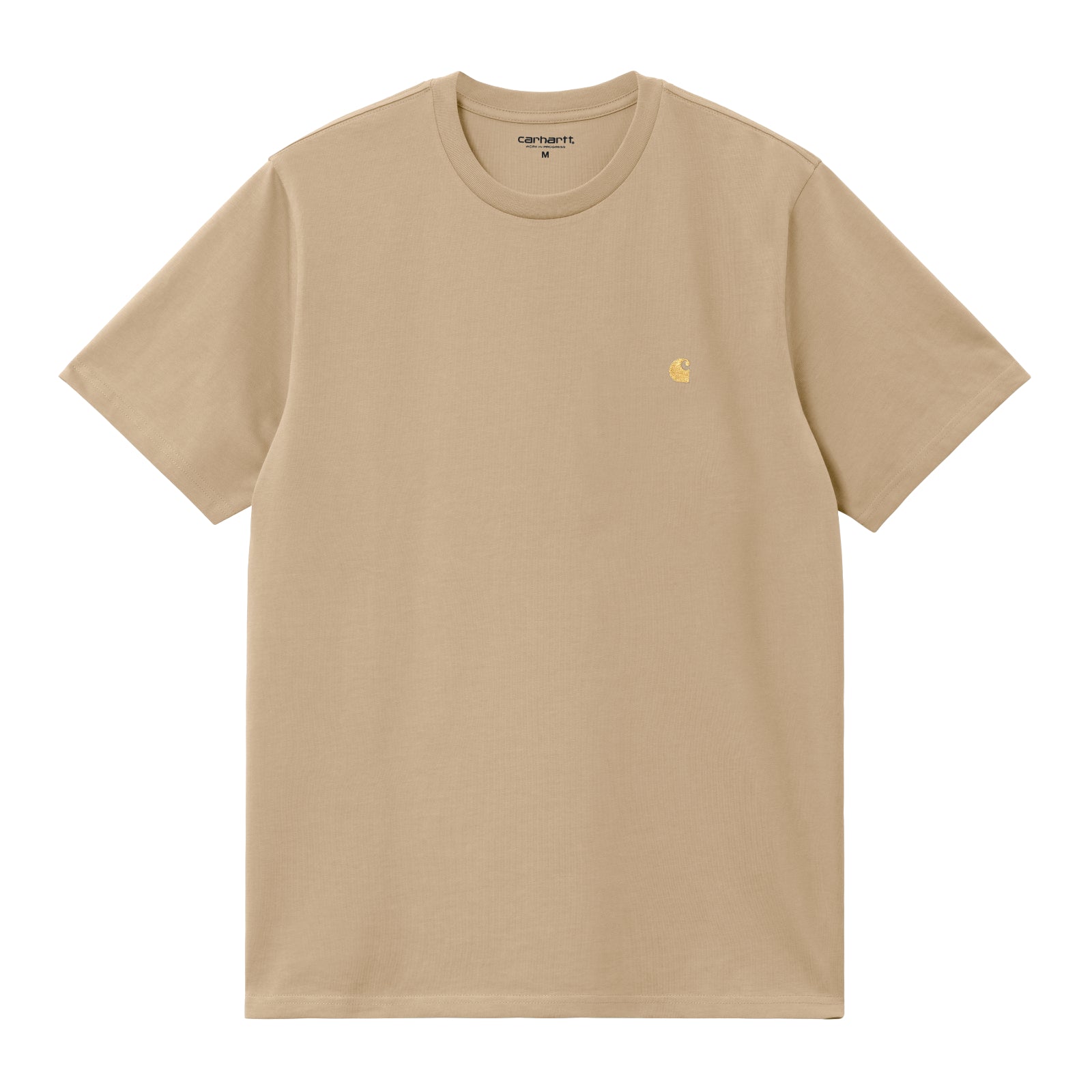 Carhartt WIP Chase T-Shirt Sable/Gold. Foto da parte da frente.