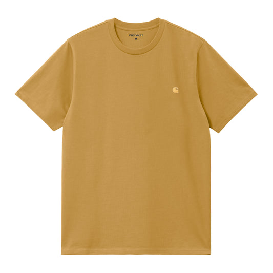 Carhartt WIP Chase T-Shirt Sunray/Gold. Foto da parte da frente.
