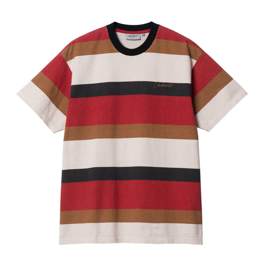 Carhartt WIP Crouser T-Shirt Crouser Stripe, Arcade. Foto da parte da frente.