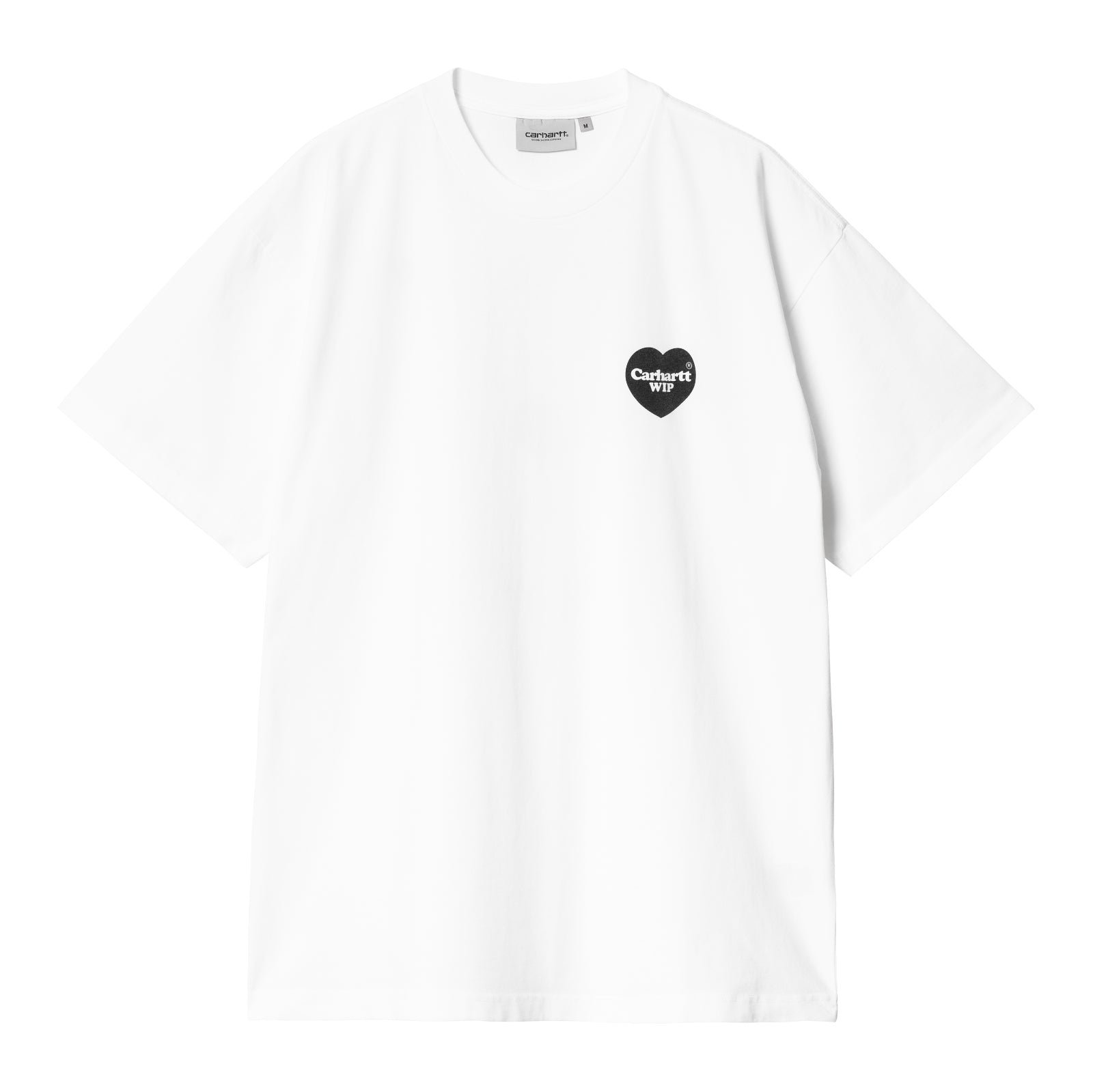 Carhartt WIP Heart Bandana T-Shirt White/Black Stone Washed. Foto da parte da frente.