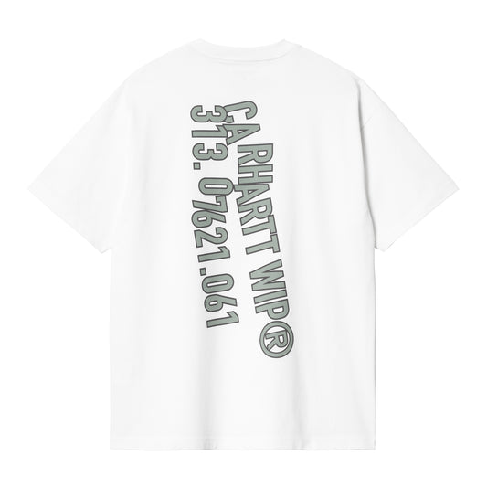 Carhartt WIP Coordinate 01 Short Sleeve T-Shirt White. Foto da parte de trás.