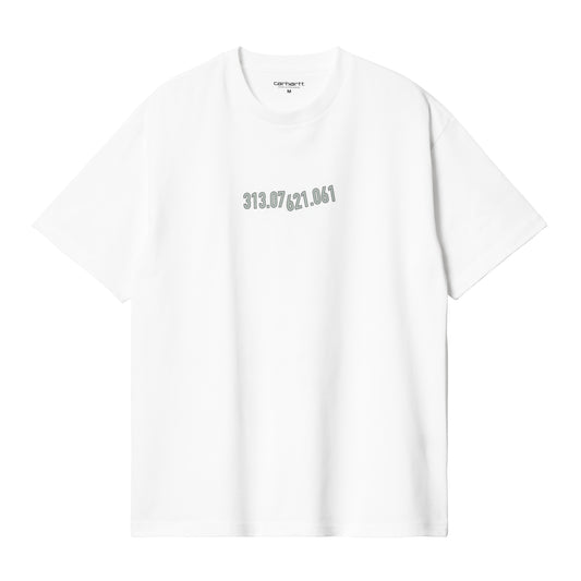 Carhartt WIP Coordinate 01 Short Sleeve T-Shirt White. Foto da parte da frente.