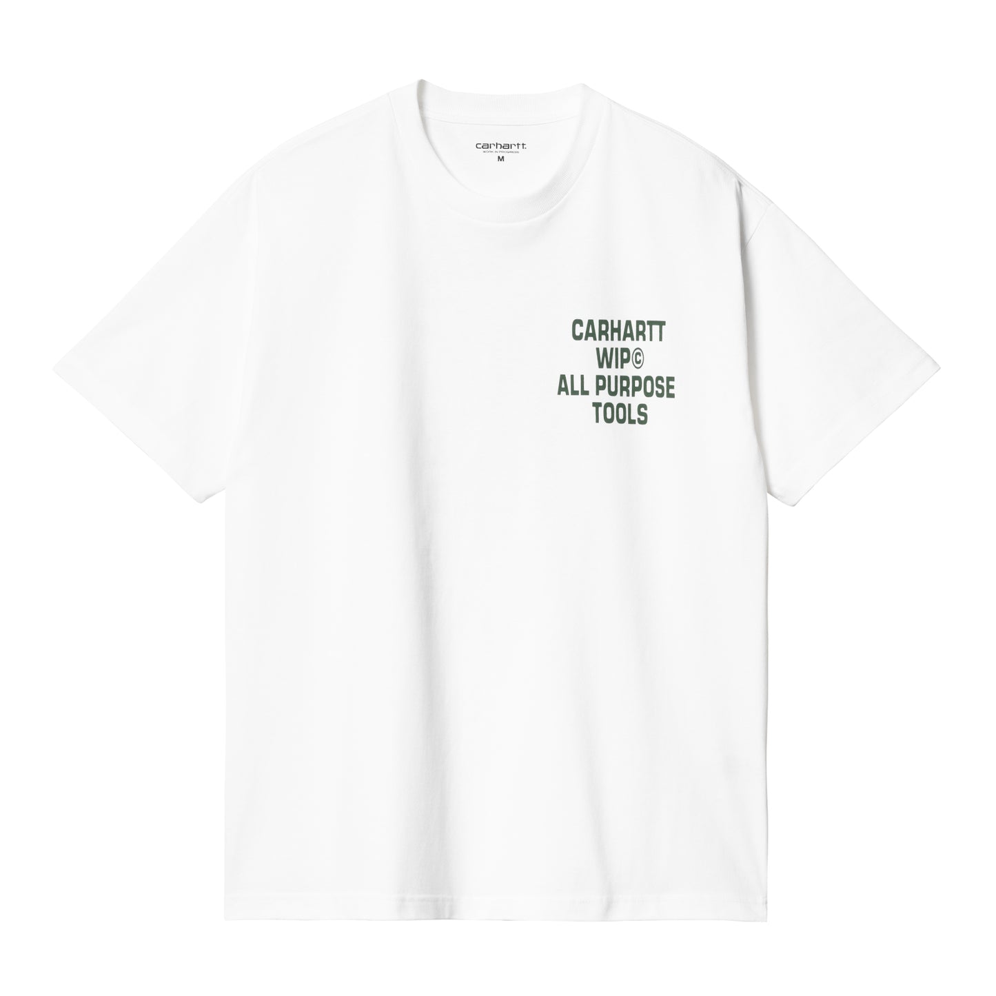 Carhartt WIP Cross Screw Short Sleeve T-Shirt White. Foto da parte da frente.