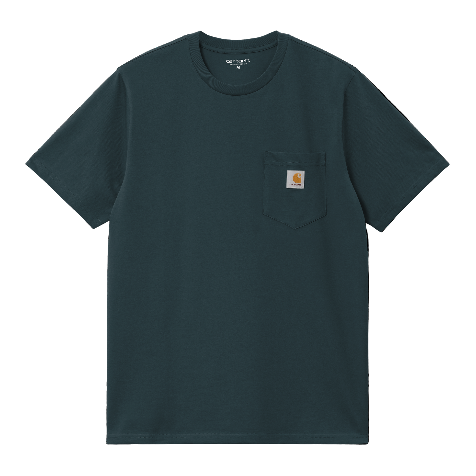 T-Shirt com manga curta para homem Carhartt WIP Pocket em Deep Lagoon. Foto da parte da frente.