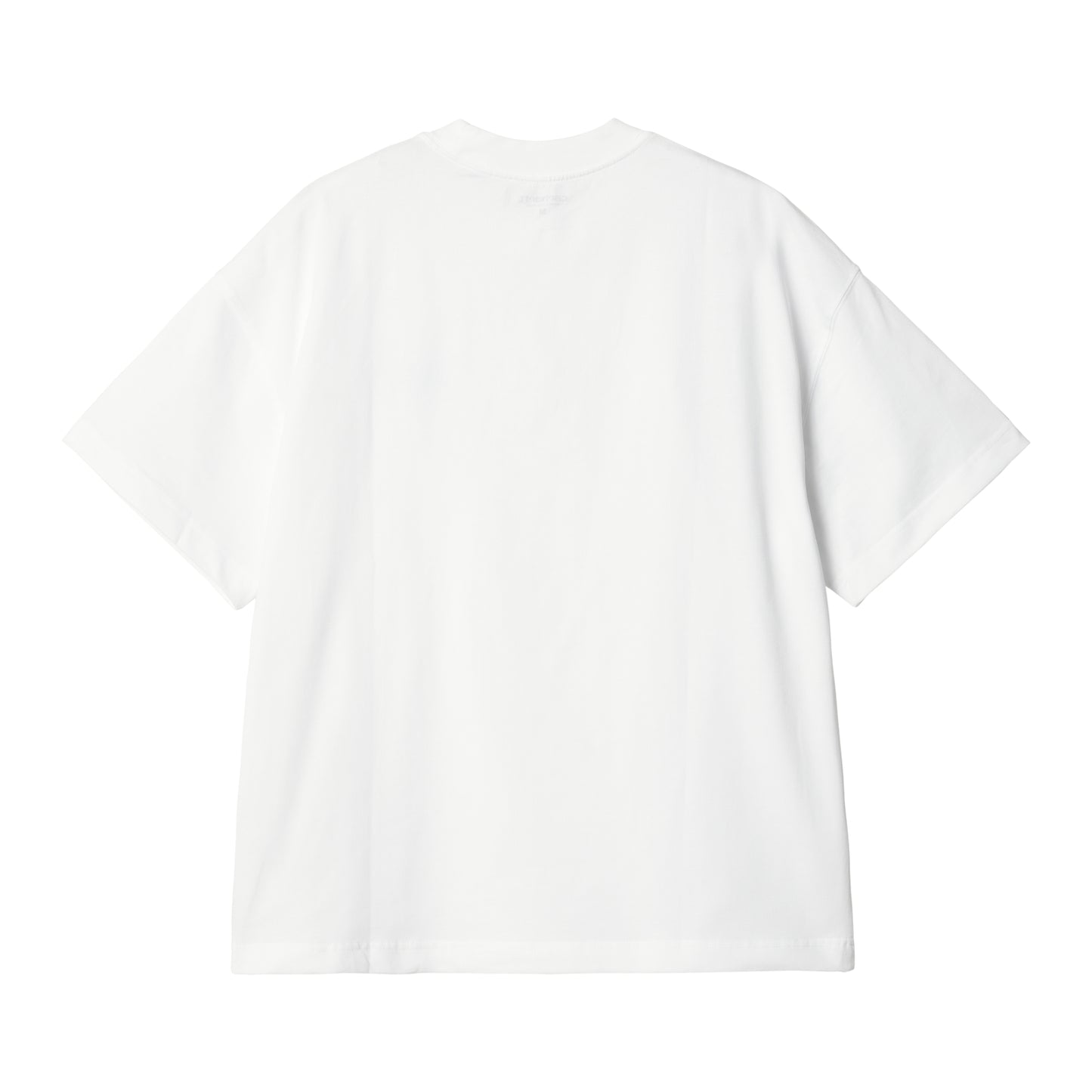 Carhartt WIP Signature Script Short Sleeve T-Shirt White/Dusty Ice. Foto da parte de trás.