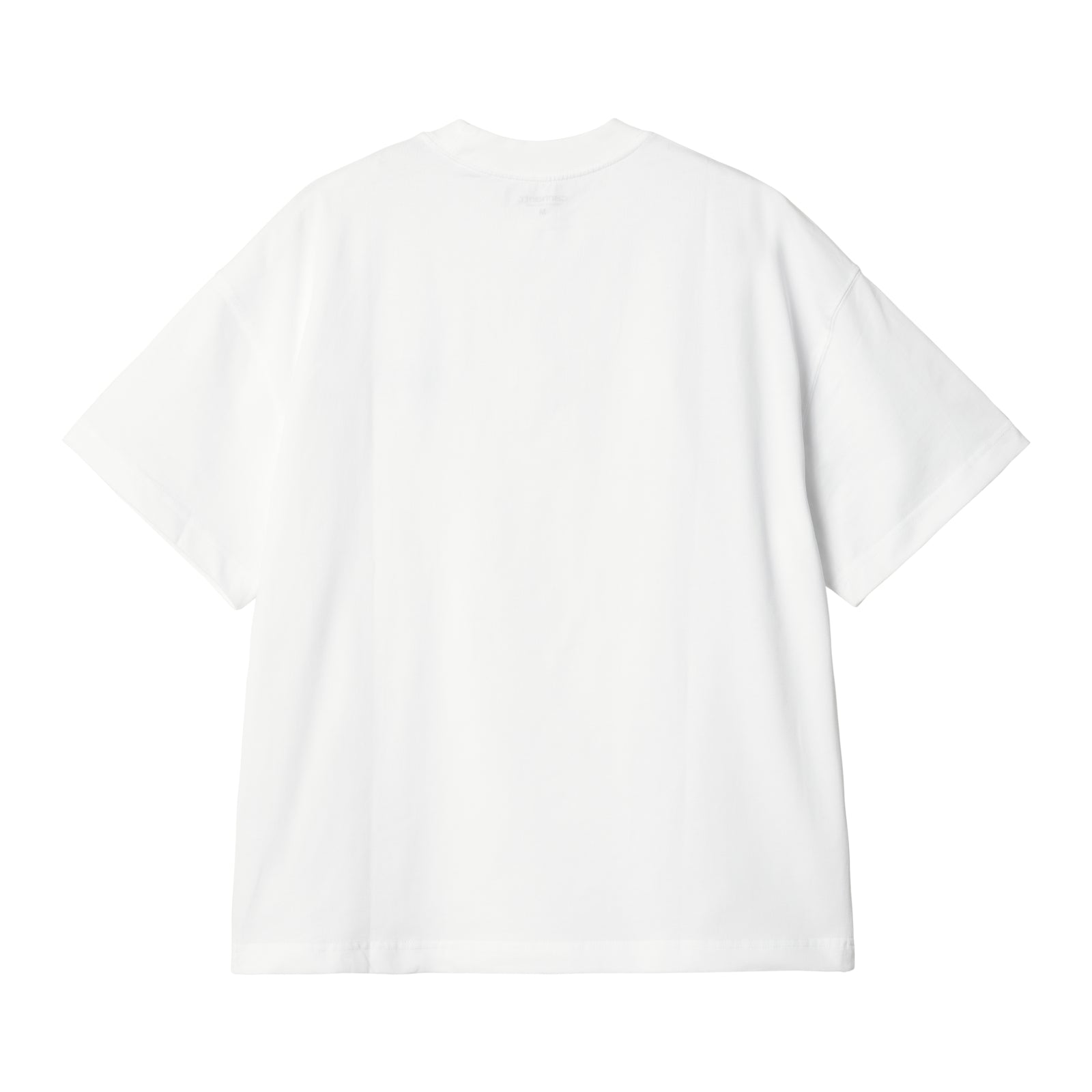 Carhartt WIP Signature Script Short Sleeve T-Shirt White/Dusty Ice. Foto da parte de trás.