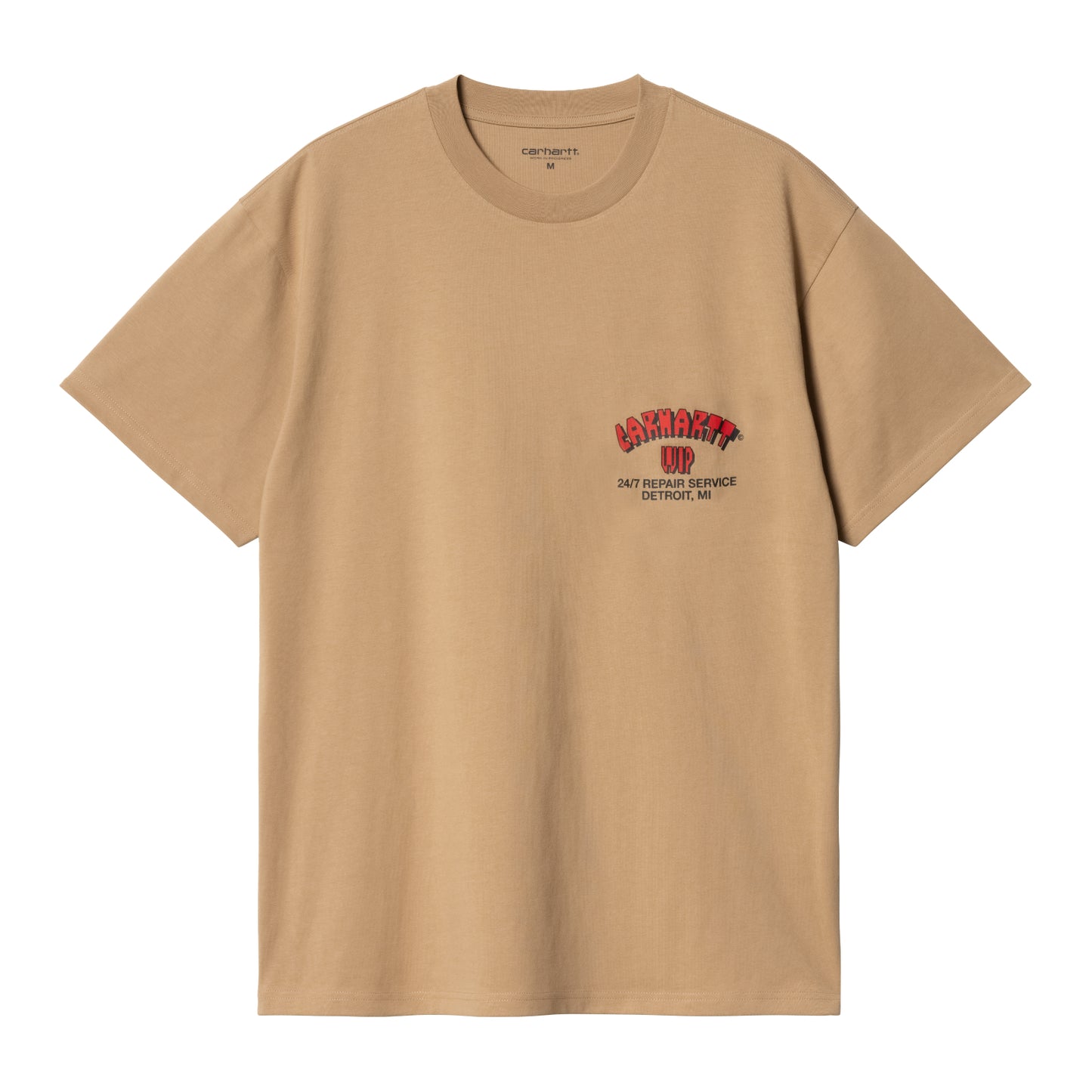 Carhartt WIP Super Tired Short Sleeve T-Shirt Peanut. Foto da parte da frente.