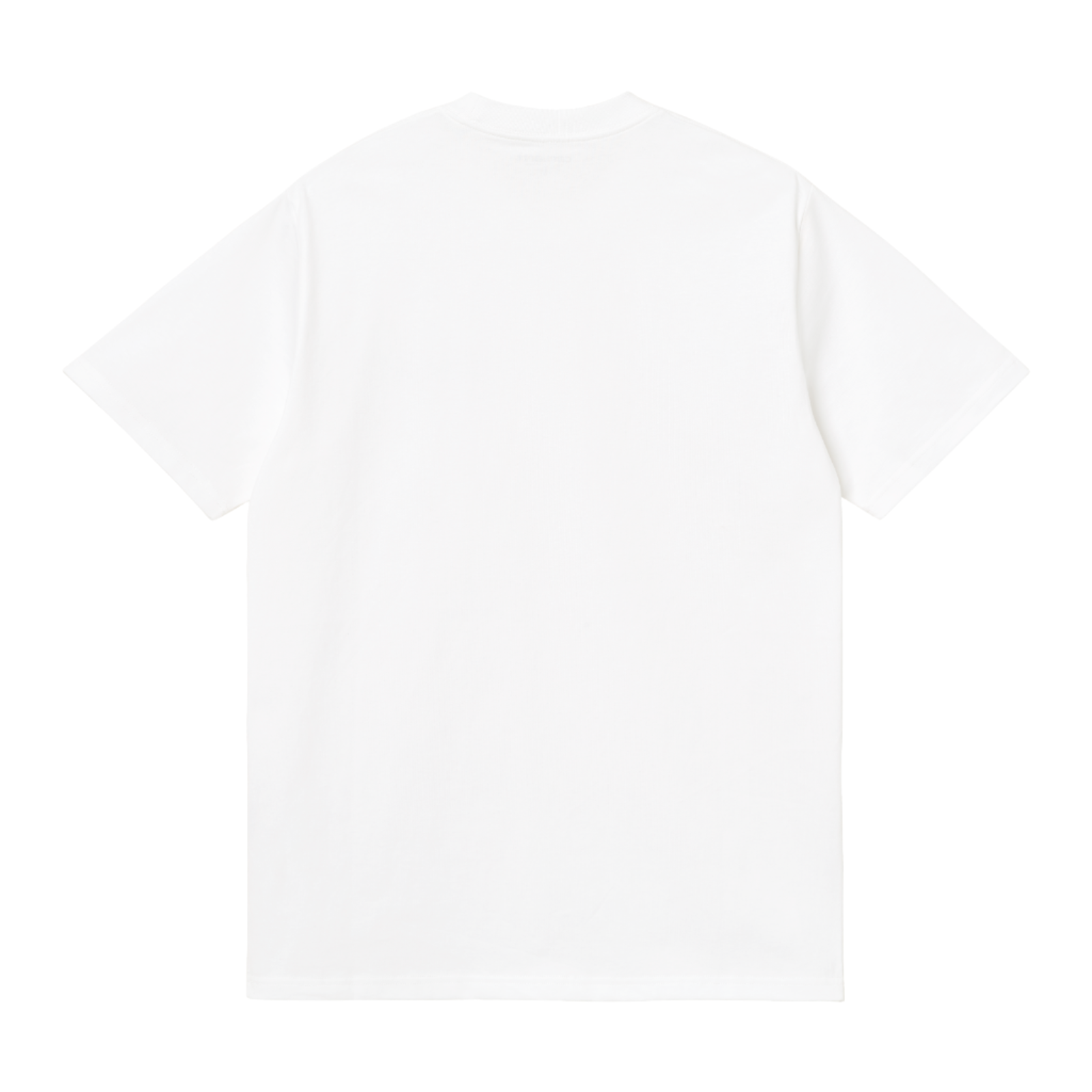 Carhartt WIP University Script Short Sleeve T-Shirt White/Black. Foto da parte de trás.