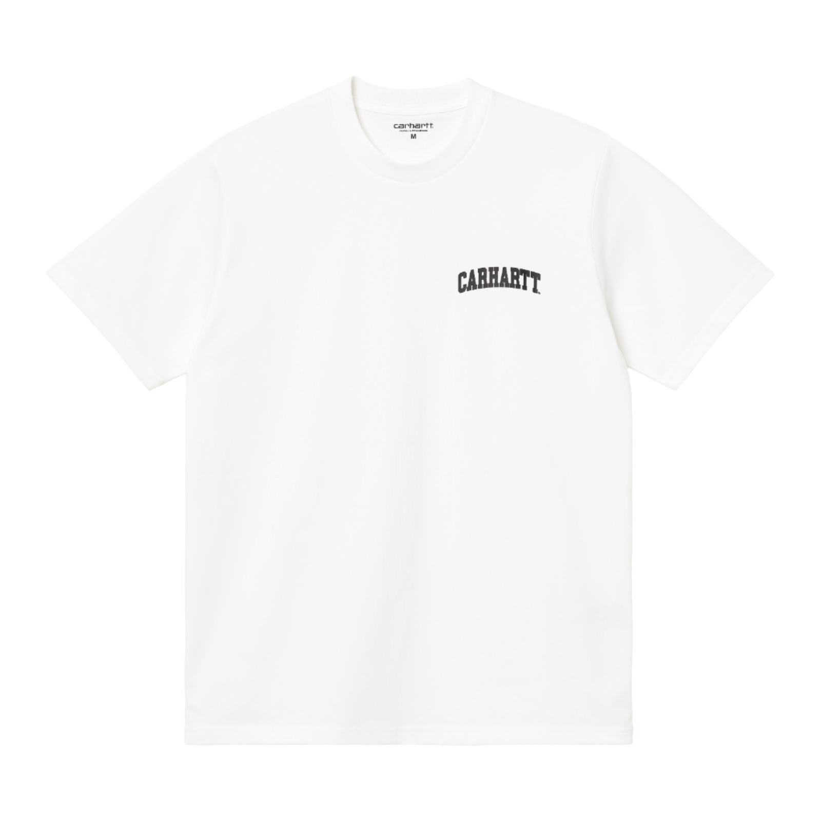 Carhartt WIP University Script Short Sleeve T-Shirt White/Black. Foto da parte da frente.