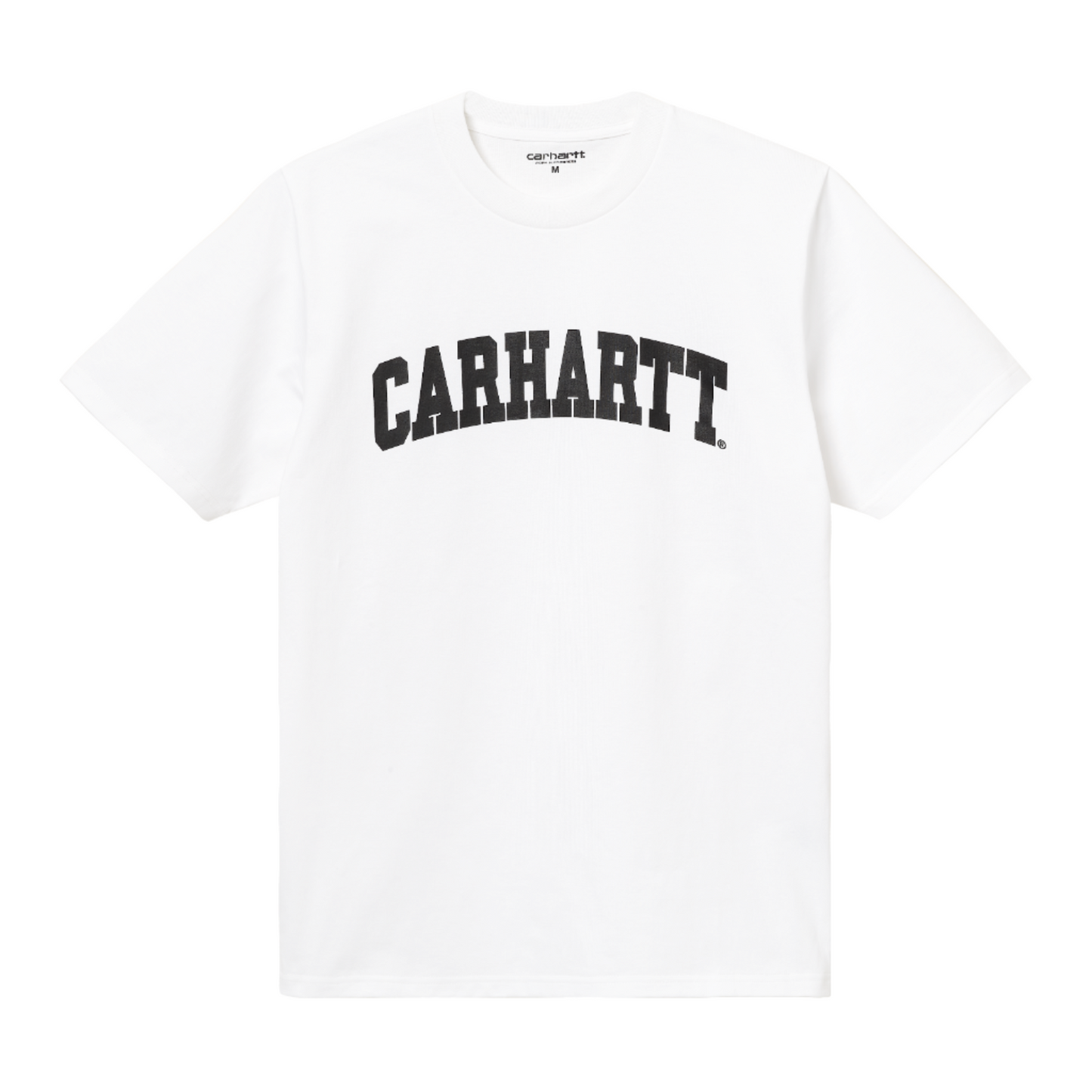 Carhartt WIP University Short Sleeve T-Shirt White/Black. Foto da parte da frente.