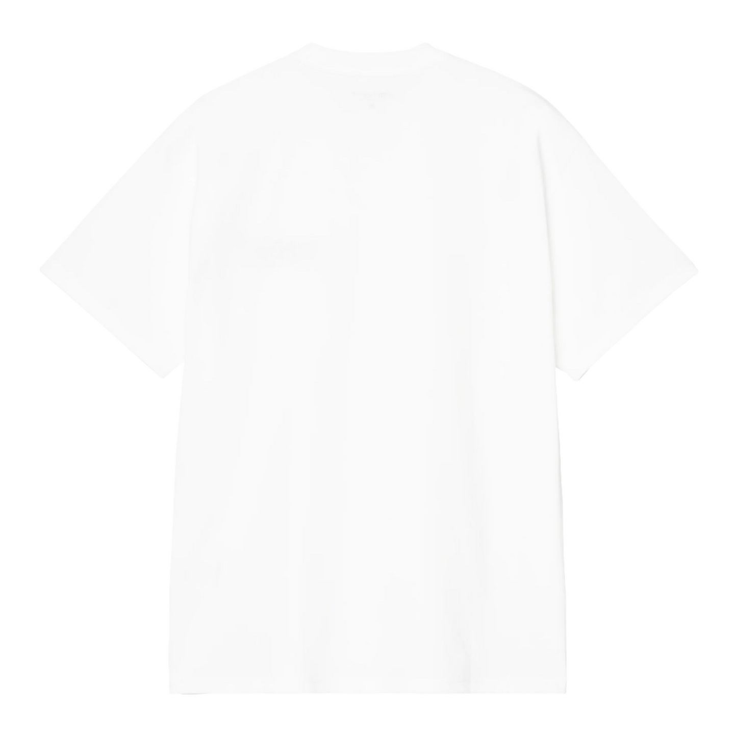 T-Shirt de manga curta para homem Carhartt WIP Wiptopia Script em Branco/Azul. Foto da parte de trás.