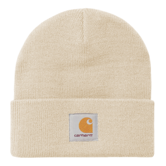 Carhartt WIP Short Watch Hat Moonbeam. Foto da parte da frente.