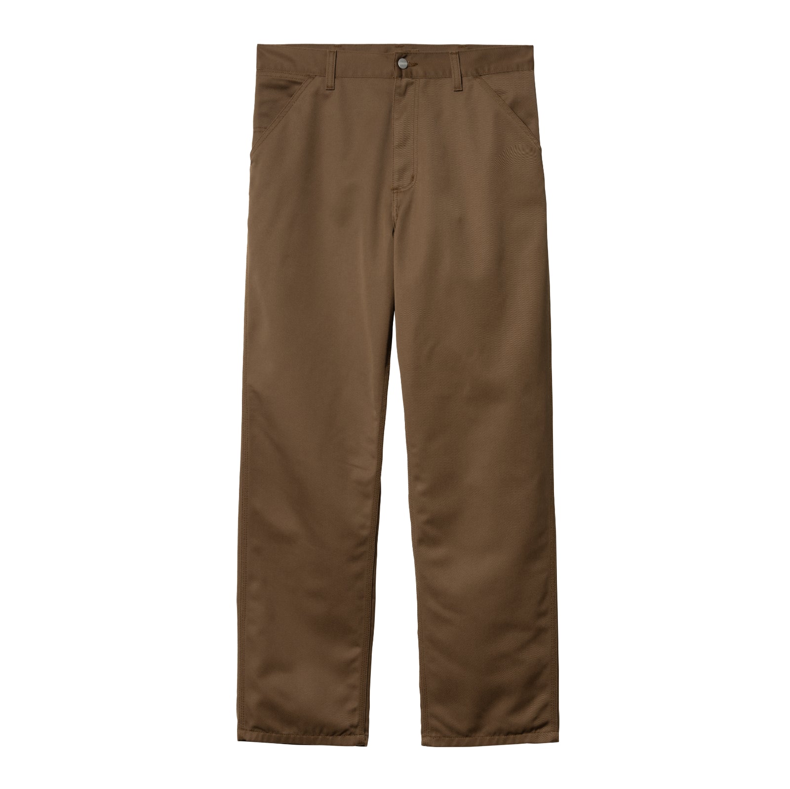 Carhartt WIP Simple Pant Chocolate. Foto da parte da frente.